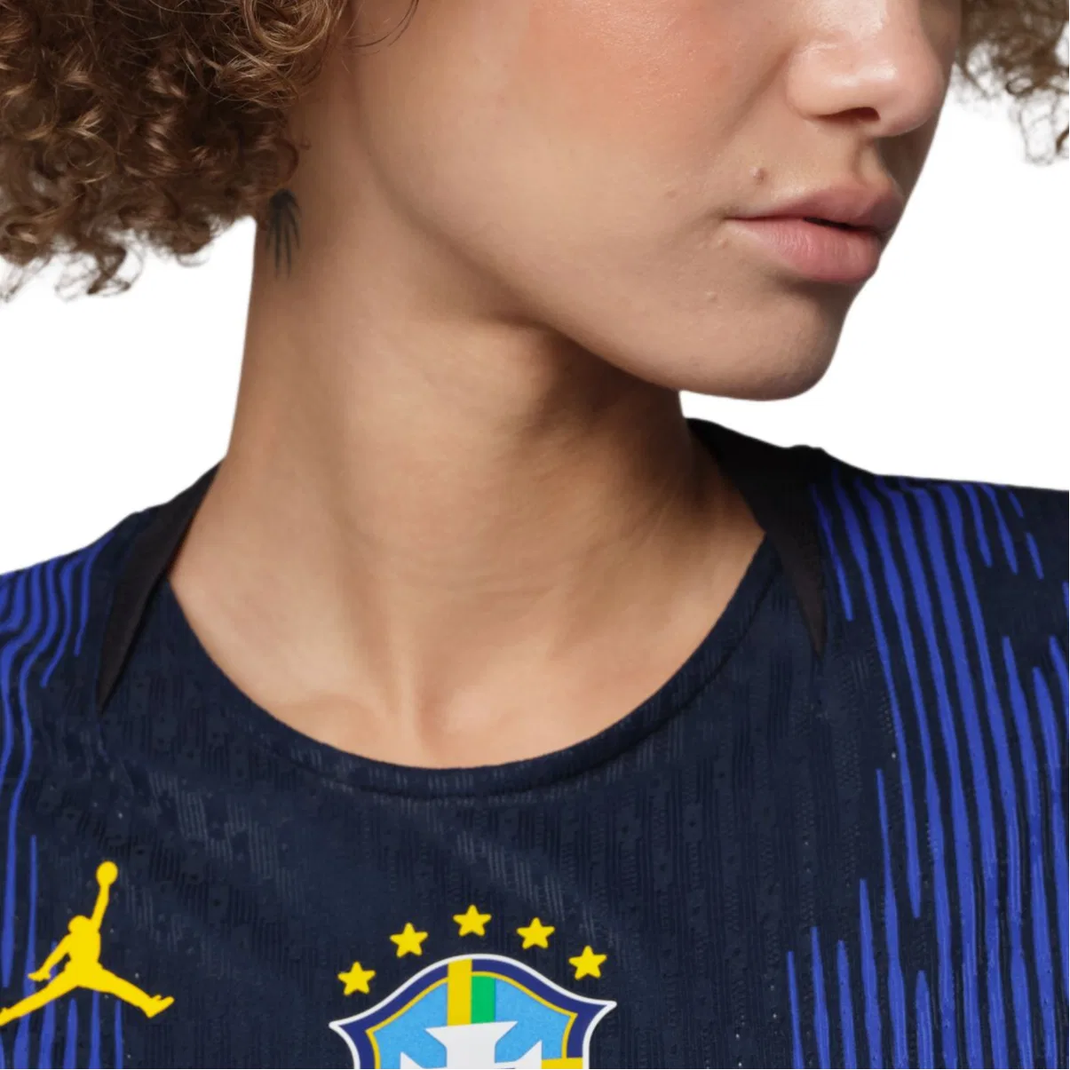Футболка женская Brazil 2026 Match Away Aero-FIT Soccer Authentic Jordan, Old Royal Blue/Black — фото 4