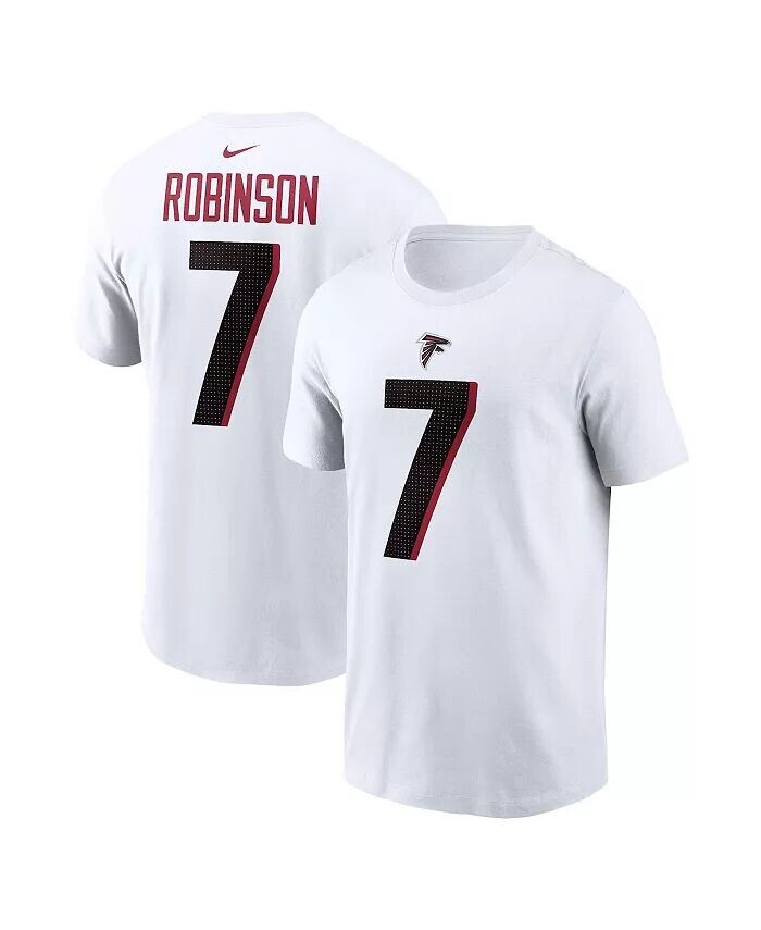 

Мужская футболка Bijan Robinson White Atlanta Falcons с именем и номером игрока Nike