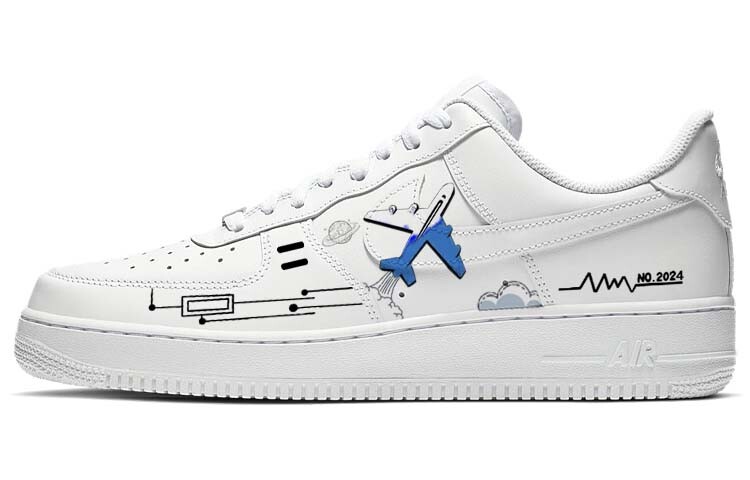 

Кроссовки Nike Air Force 1 Skateboard Shoes Women's Low-Top White Blue, белый