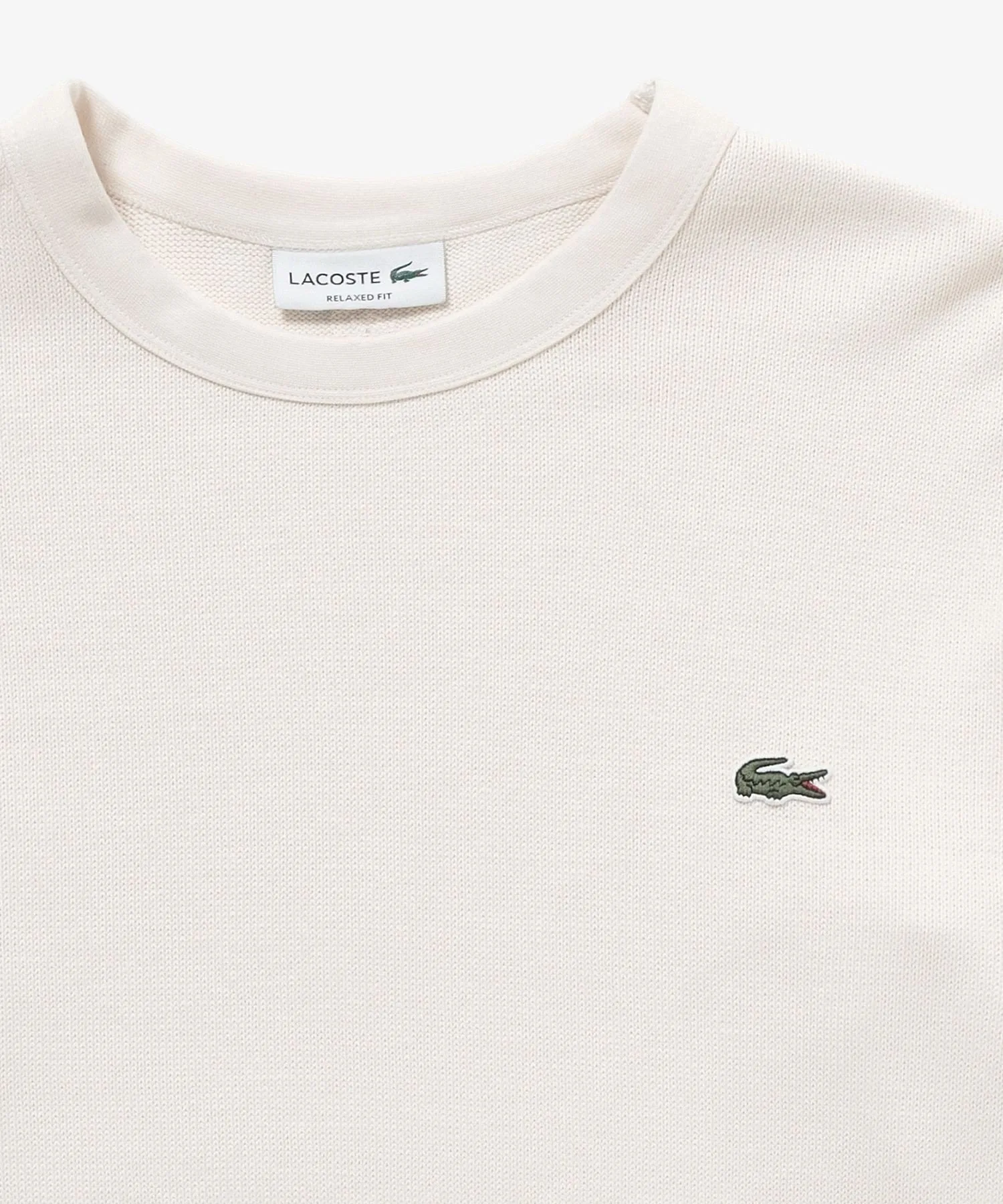 Футболка с длинным рукавом из плотного трикотажа LACOSTE, Off white — фото 2