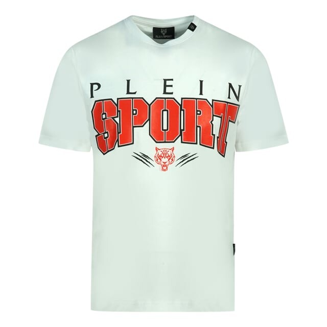 

Футболка с ярким спортивным логотипом Plein Sport, белый