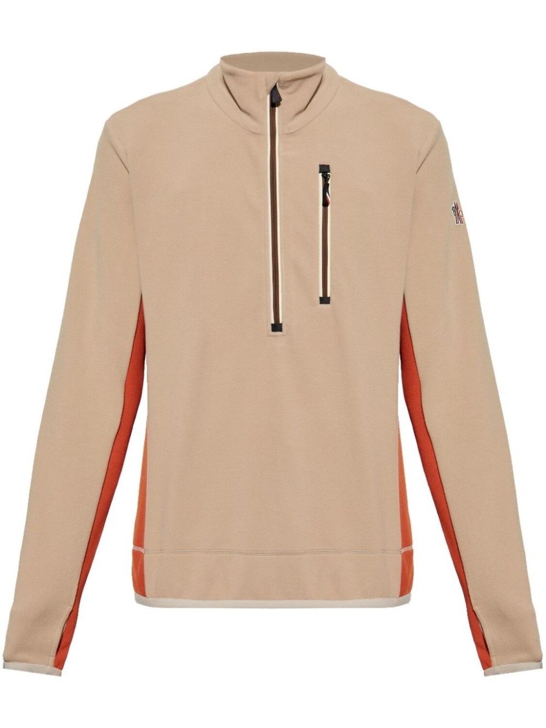 

Свитер с контрастными вставками Moncler Grenoble, нейтральный цвет