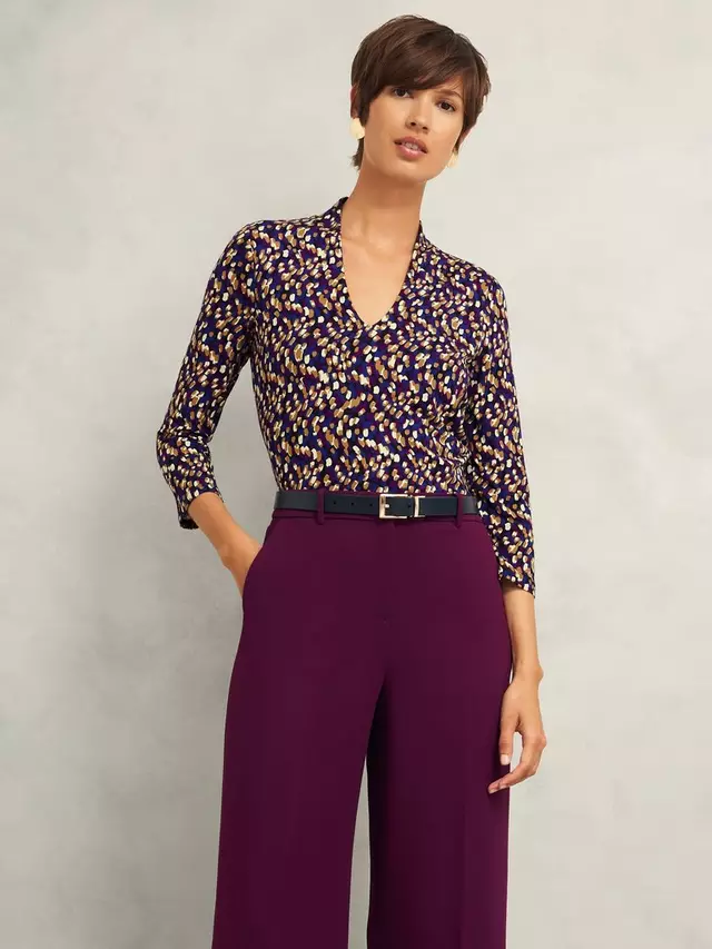 

Топ Hobbs Aimee Print Jersey, цвет purple/multi