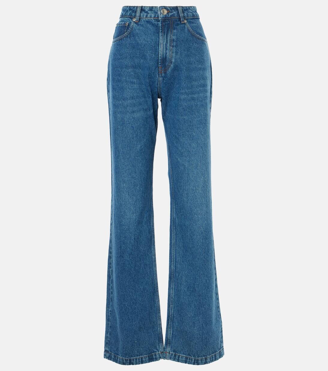 

Джинсы средней посадки, широкие Ami Paris, цвет used blue