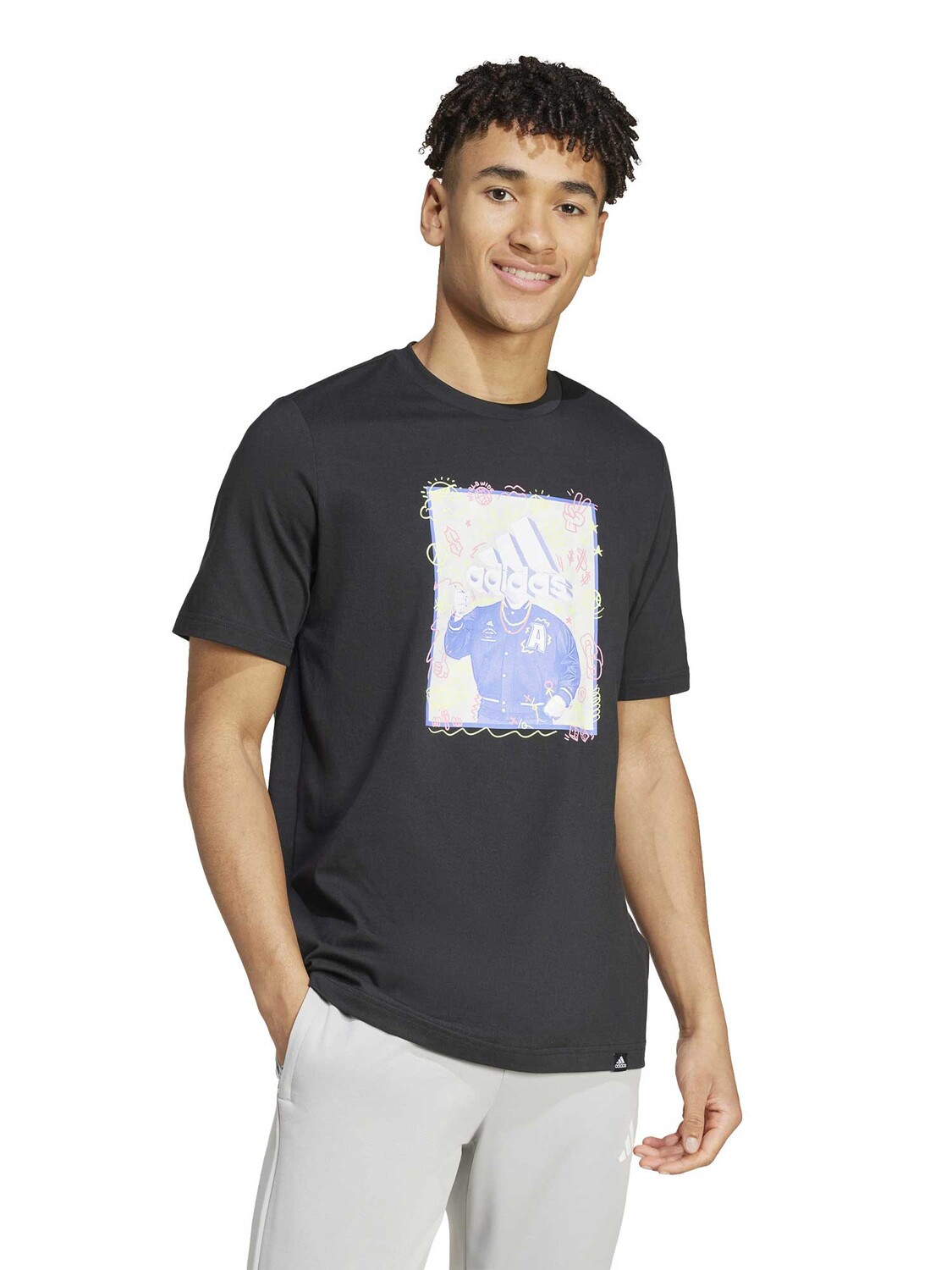 

Футболка Adidas Sportswear Doodle Graphic Tee, черный