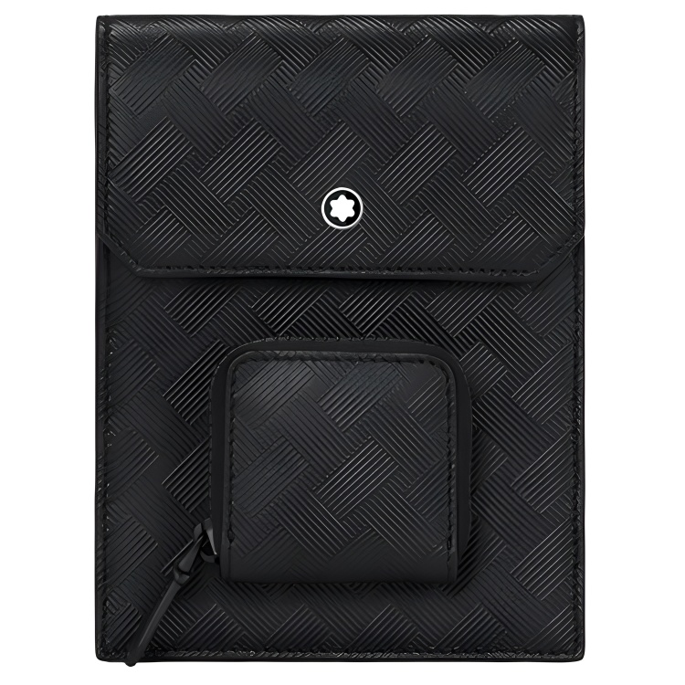 

MONTBLANC Сумка-конверт из зернистой телячьей кожи, сумка через плечо, мини, мужская, черная