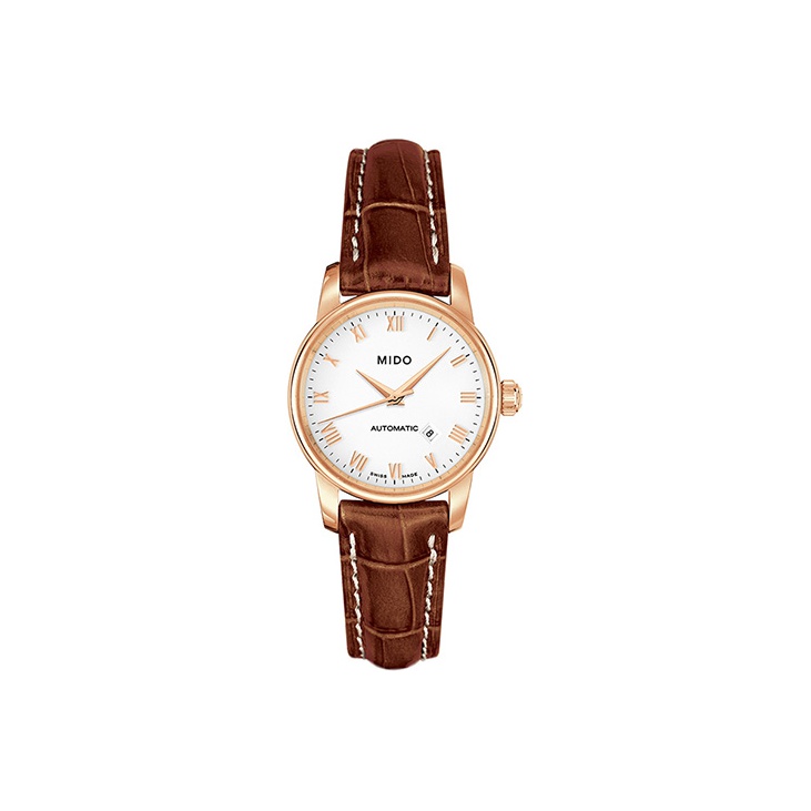 

MIDO Часы Women's Baroncelli Watch, White Dial Dark Brown Strap
