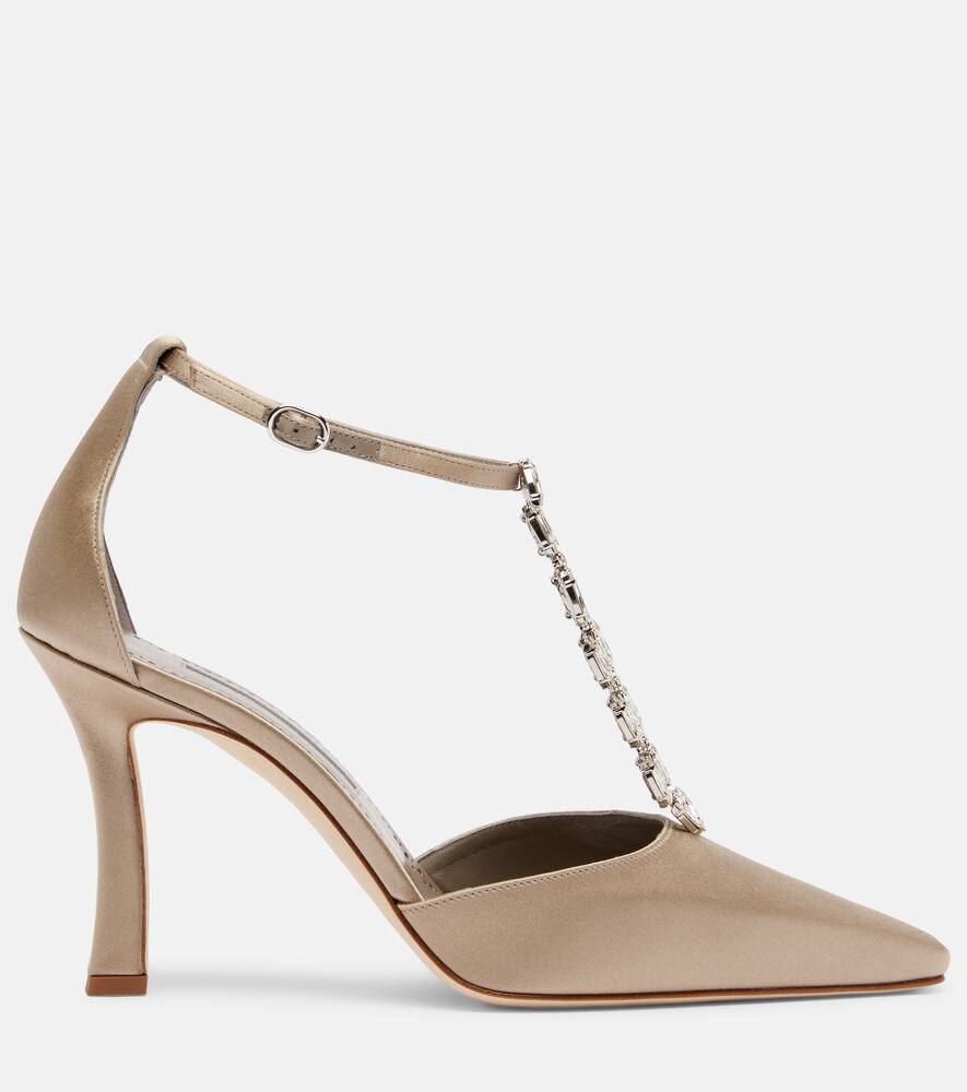 Туфли-лодочки Molara из сатина с декоративными элементами Manolo Blahnik, Lbrw 2330 — фото 4
