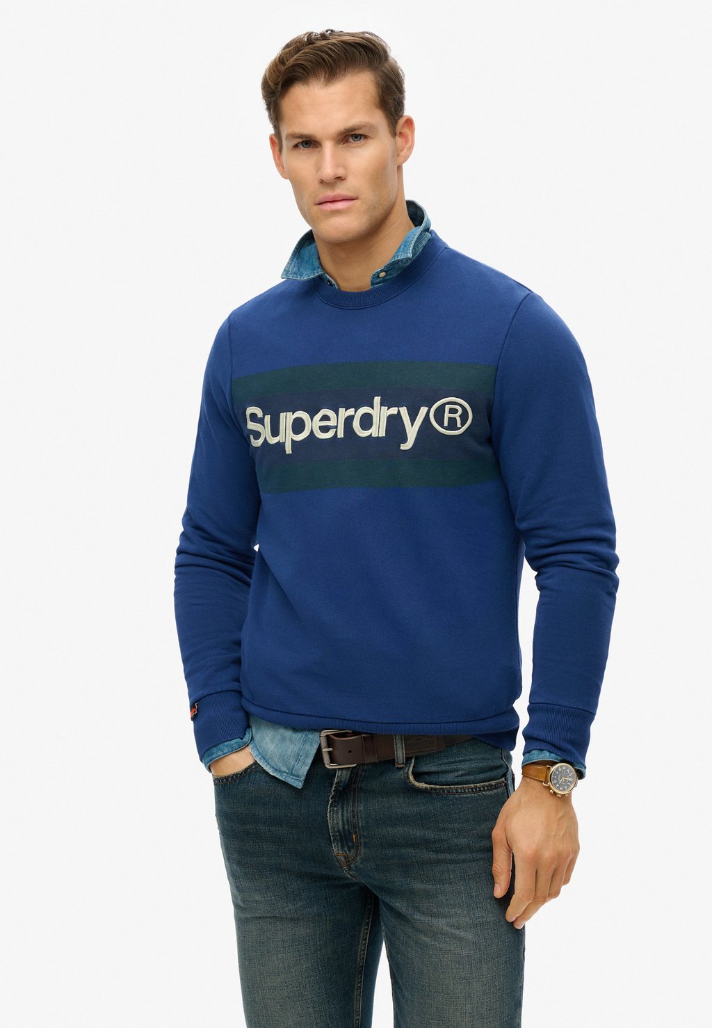 

Толстовка CORE LOGO CREW Superdry, синий