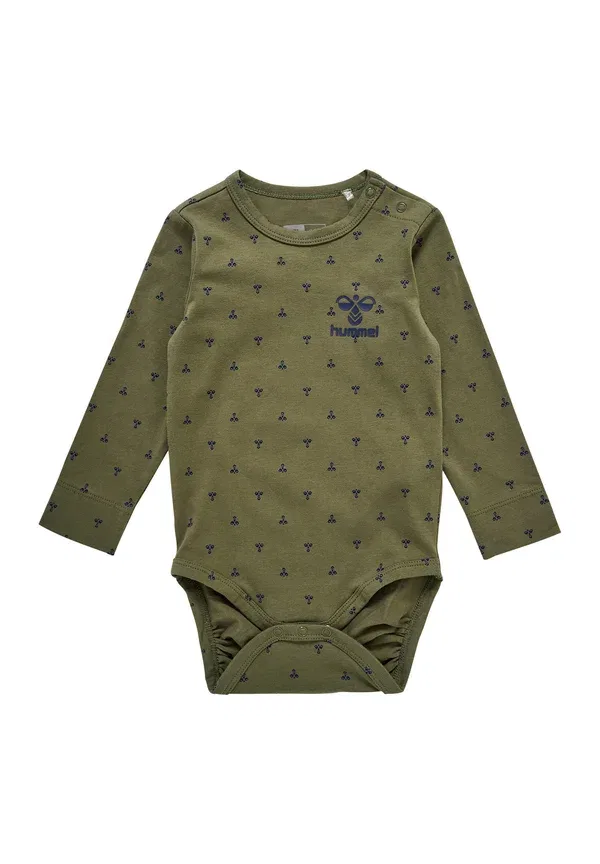 Боди с длинным рукавом Hummel Beesy, пыльно-оливковый