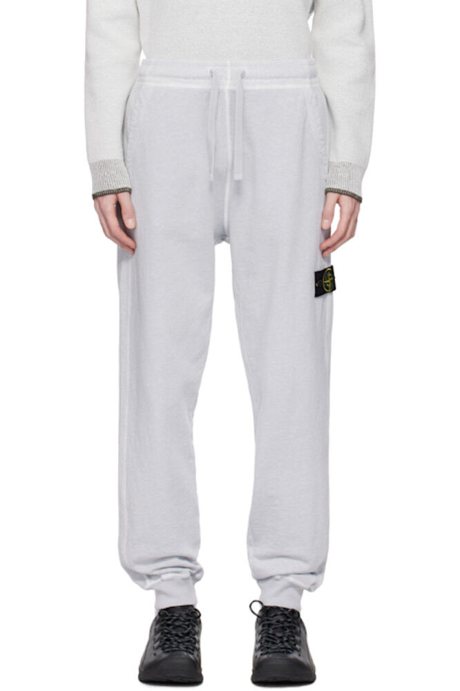 

Серые спортивные штаны Malfilé из флиса с эффектом старины Stone Island