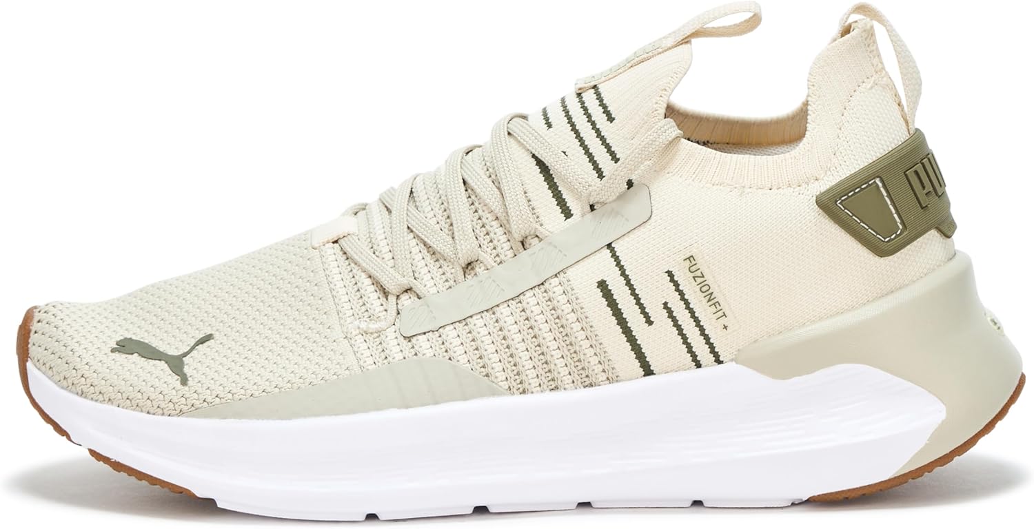 Мужские беговые кроссовки Puma Softride Symmetry Fuzion, Desert Dust-alpine Snow-puma Olive — фото 2