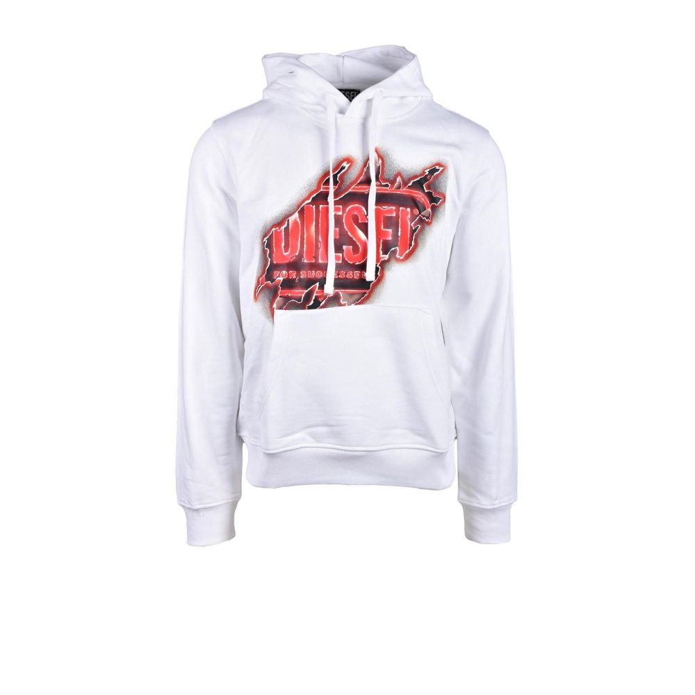 

Белый хлопковый свитер Diesel
