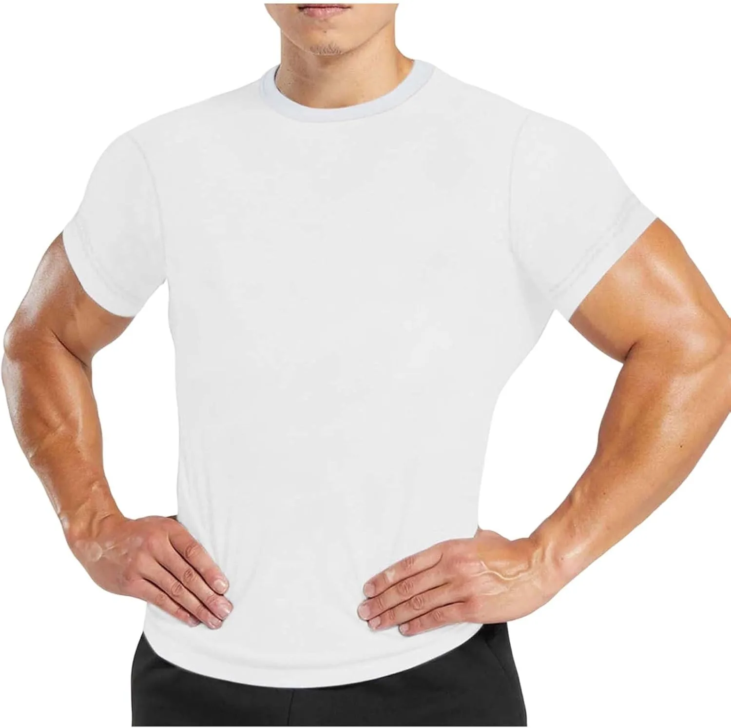 

Мужская футболка с коротким рукавом и круглым вырезом, Casual Classic Basic Tee, лето 2026 Lmdudan