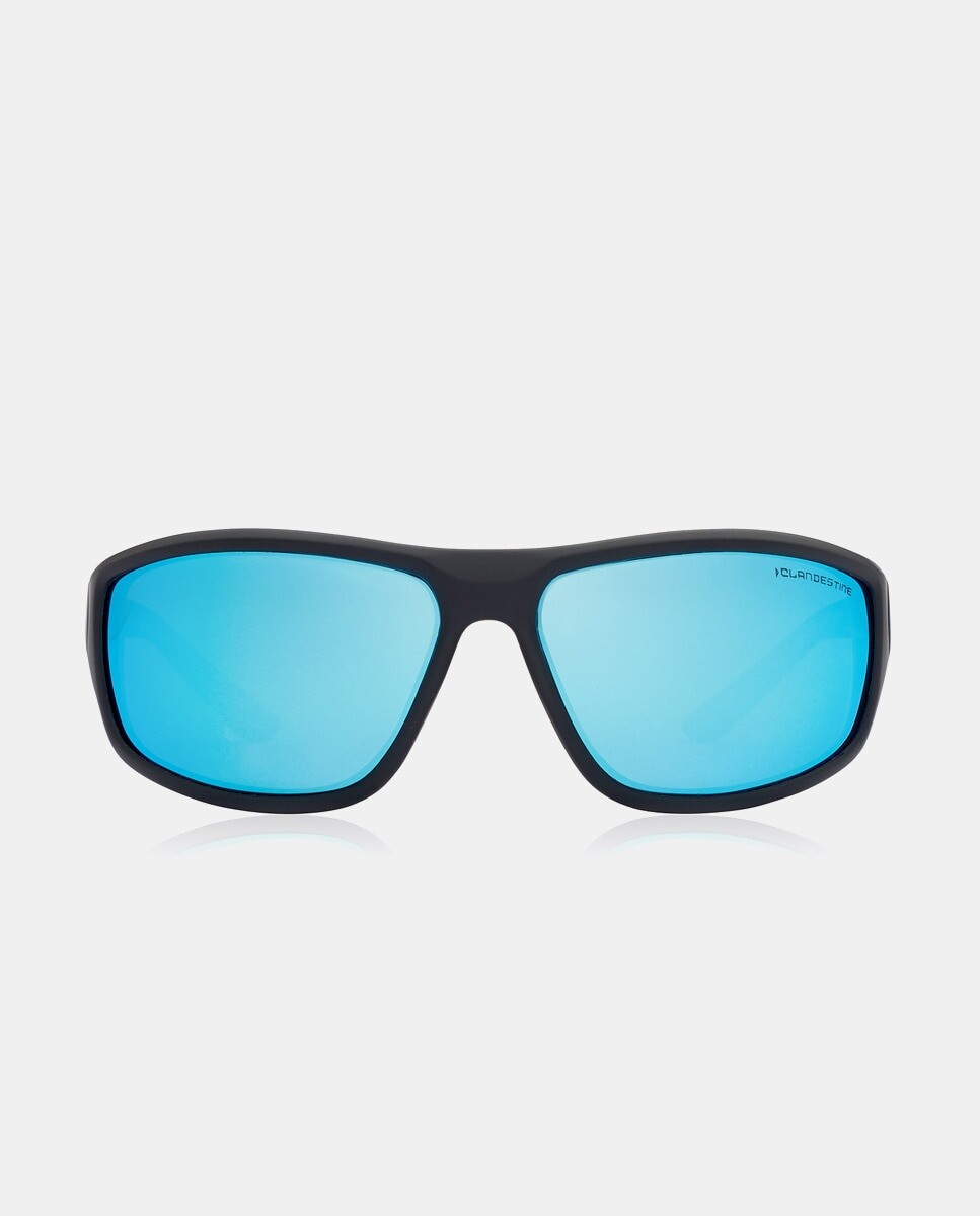 

Прямоугольные черные спортивные солнцезащитные очки Clandestine, черный