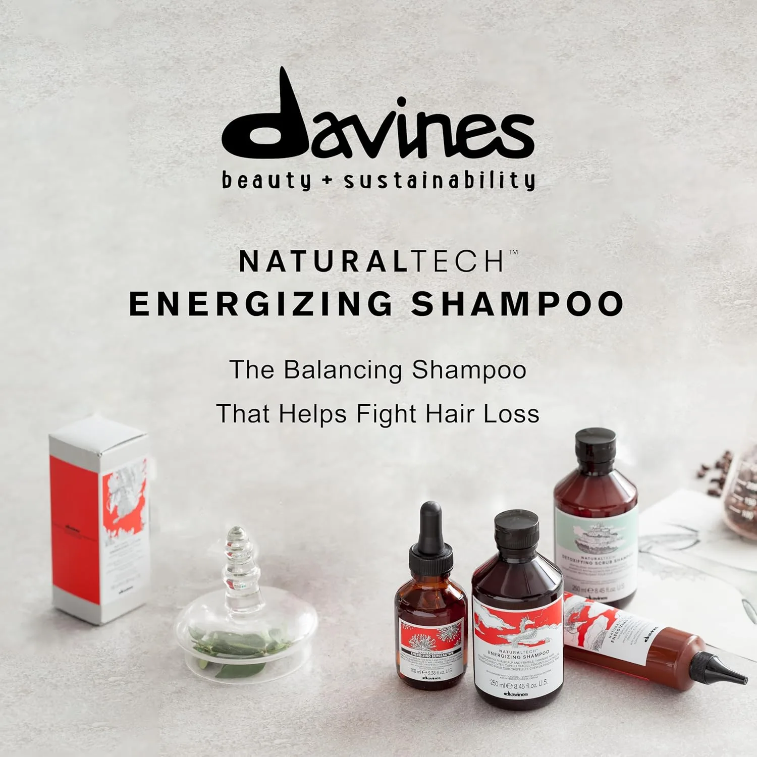 Шампунь Davines Naturaltech ENERGIZING: мягкое очищение и защита для ломких или тонких волос, оживляет и заряжает энергией кожу головы. 250 мл (.) — фото 2