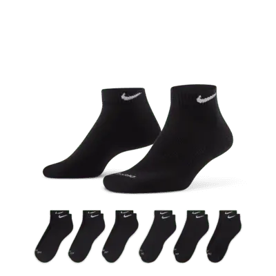 Носки Nike Everyday Plus Cushioned Training Ankle (6 шт), черный/белый