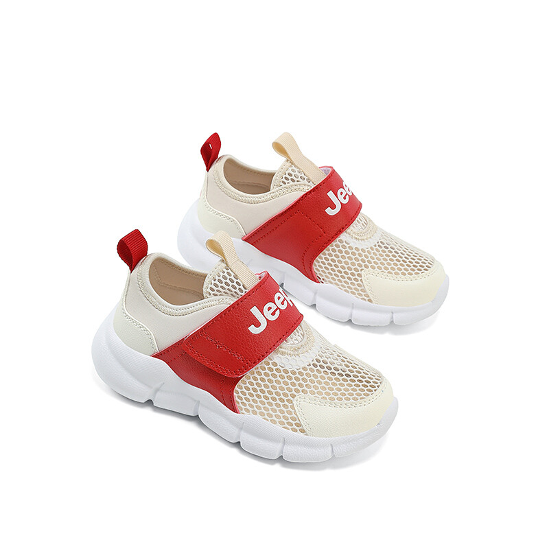 Кроссовки Jeep Kids Lifestyle Shoes Kids Low-top Red, бежевый/красный — фото 3