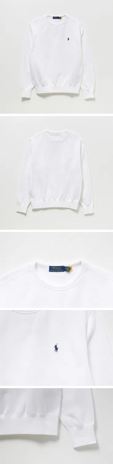 Мужской флисовый свитшот Polo Ralph Lauren, белый — фото 3