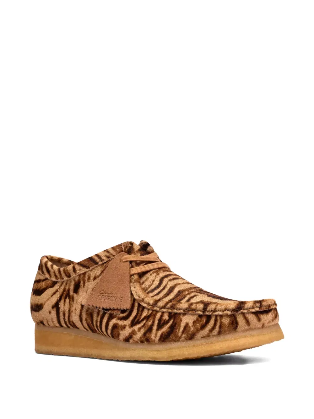 Ботинки Wallabee с тигровым принтом в стиле «дезерт» Clarks Originals, коричневый — фото 2