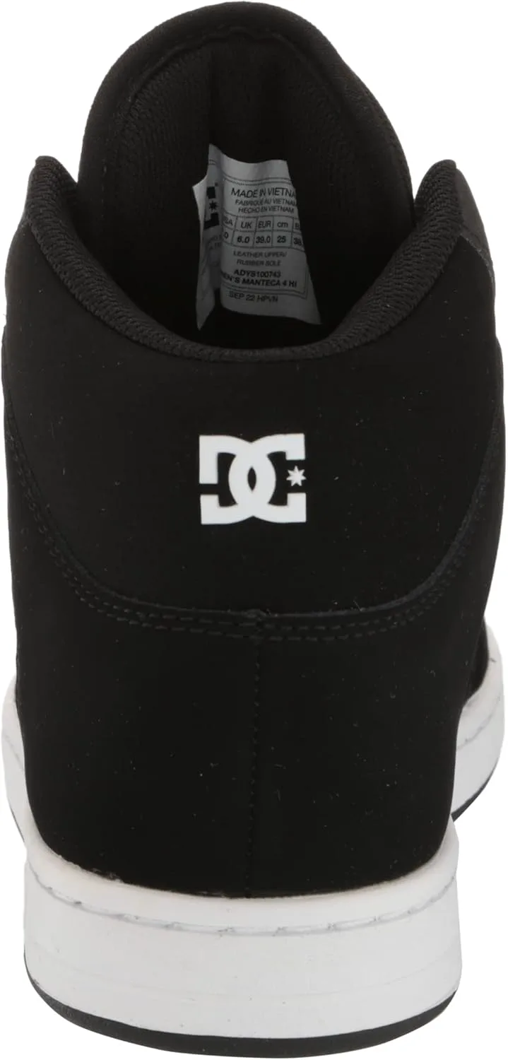 Мужские кроссовки DC Shoes Manteca 4 Hi высокие для скейтборда, черно-белый — фото 4