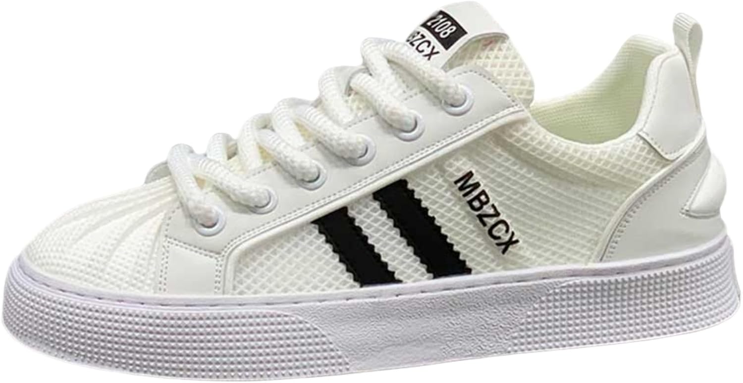 

Мужские ретро-кроссовки с закрытым носком, стильная повседневная обувь - идеально подходят для прогулок по городу, отдыха с друзьями и ежедневных поездок Kpdwfms, белый