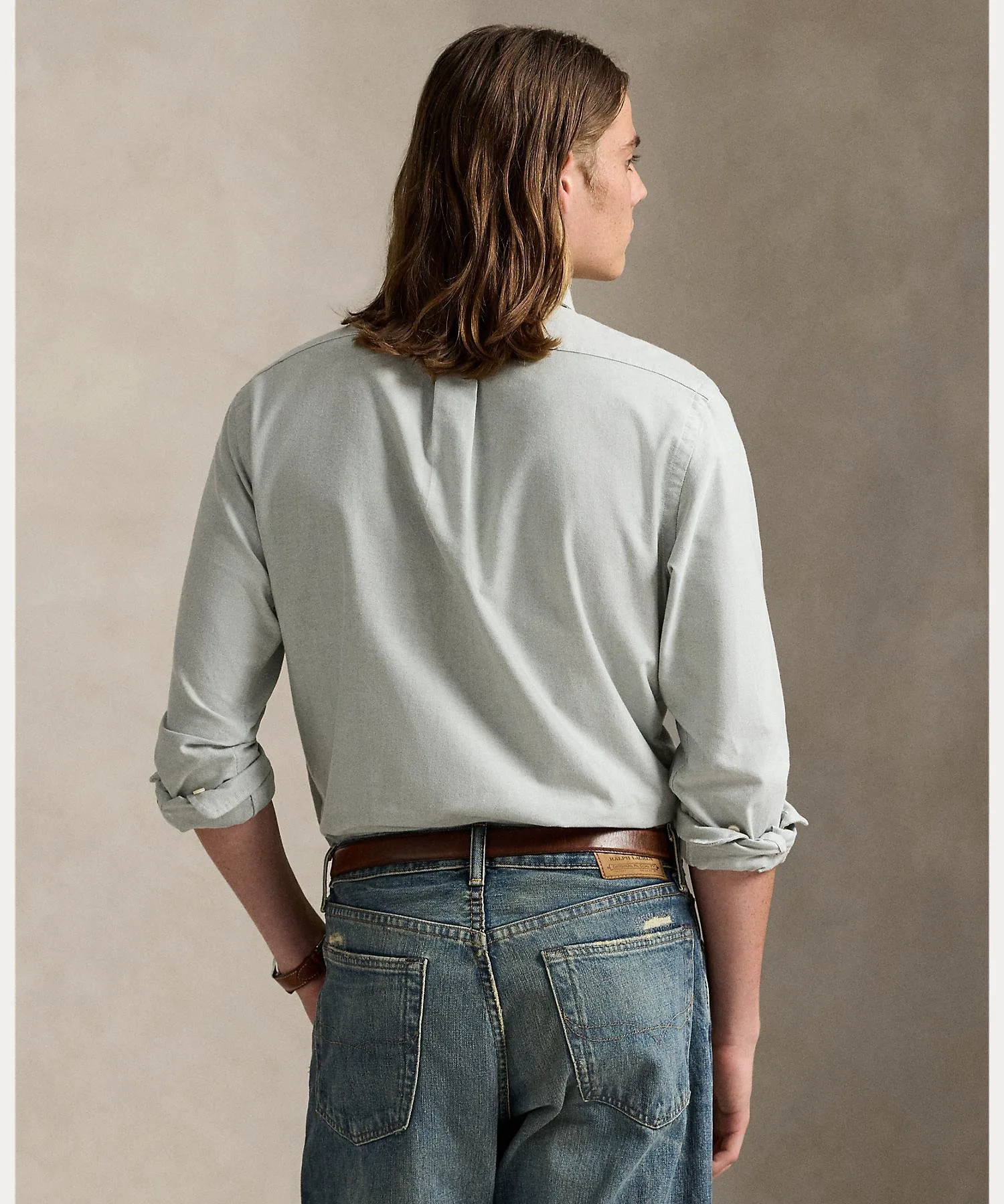 Классическая рубашка Оксфорд Polo Ralph Lauren, 300 Green — фото 4