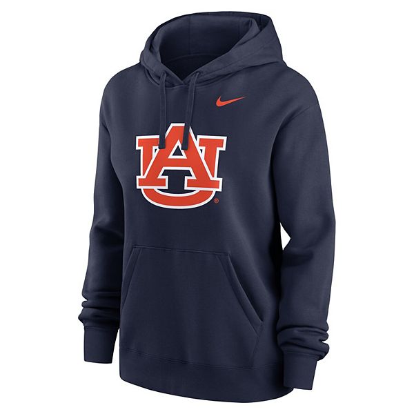 Толстовка с капюшоном Women's navy auburn tigers wordmark club fleece Nike — фото 3