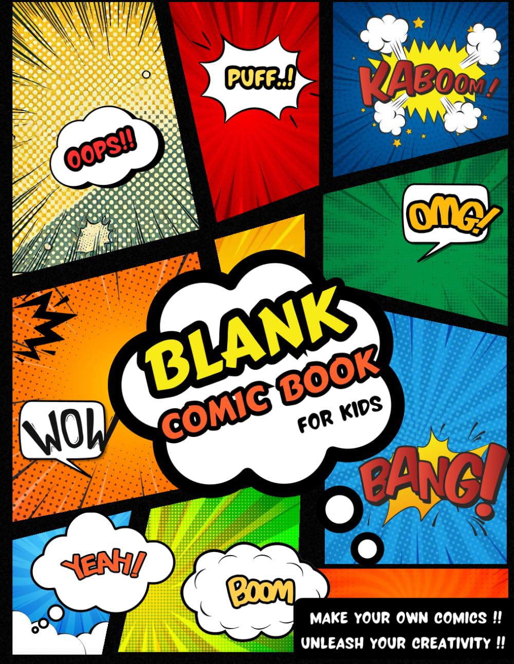 

Blank Comic Book for Kids - Design Your Own Stories: Packed with 100+ pages of large 8.5" x 11" / Variety of layouts (Blank comics) - Paperback (Independently published)
