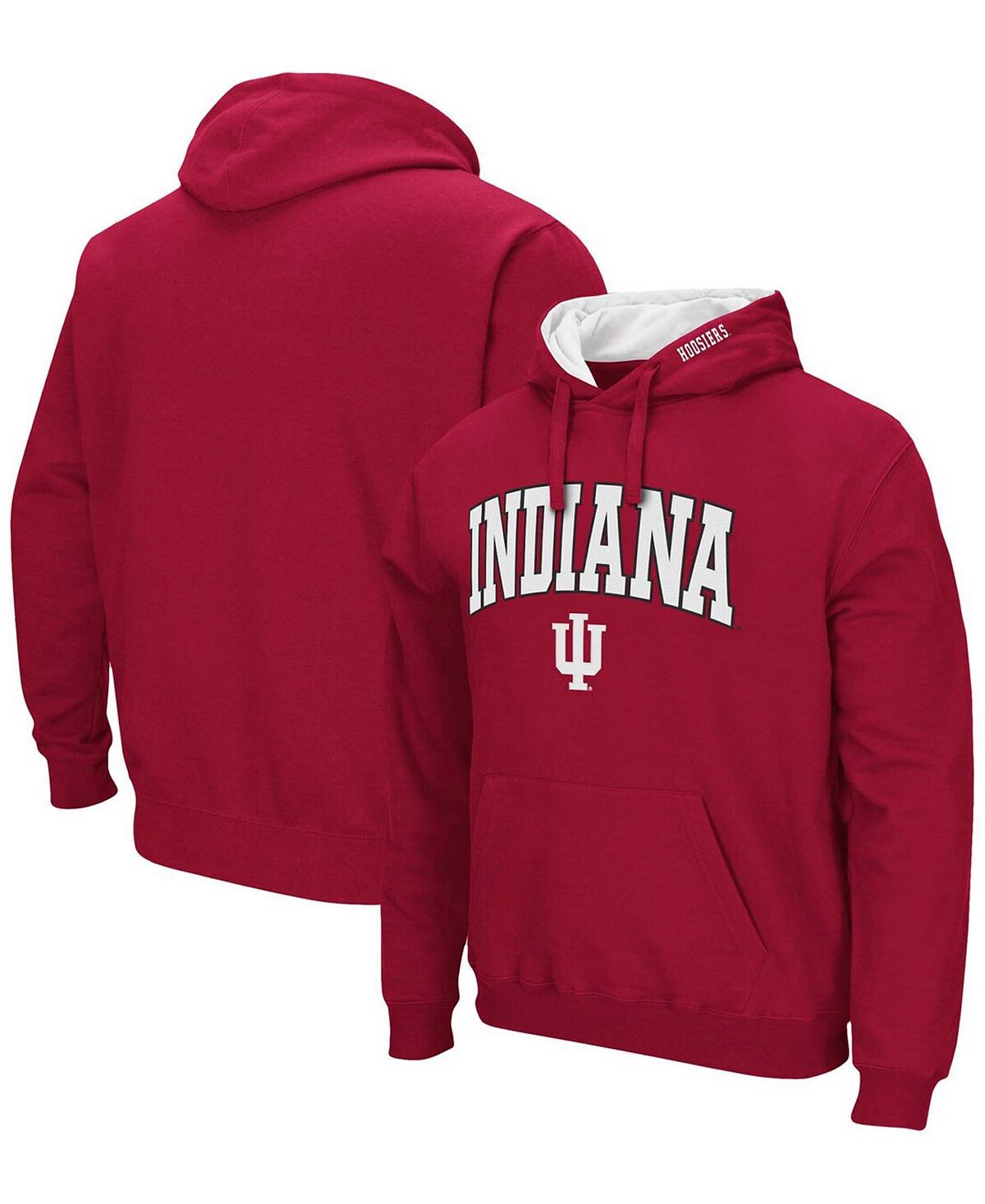 

Мужской пуловер с капюшоном Crimson Indiana Hoosiers Arch Logo 3.0 Colosseum