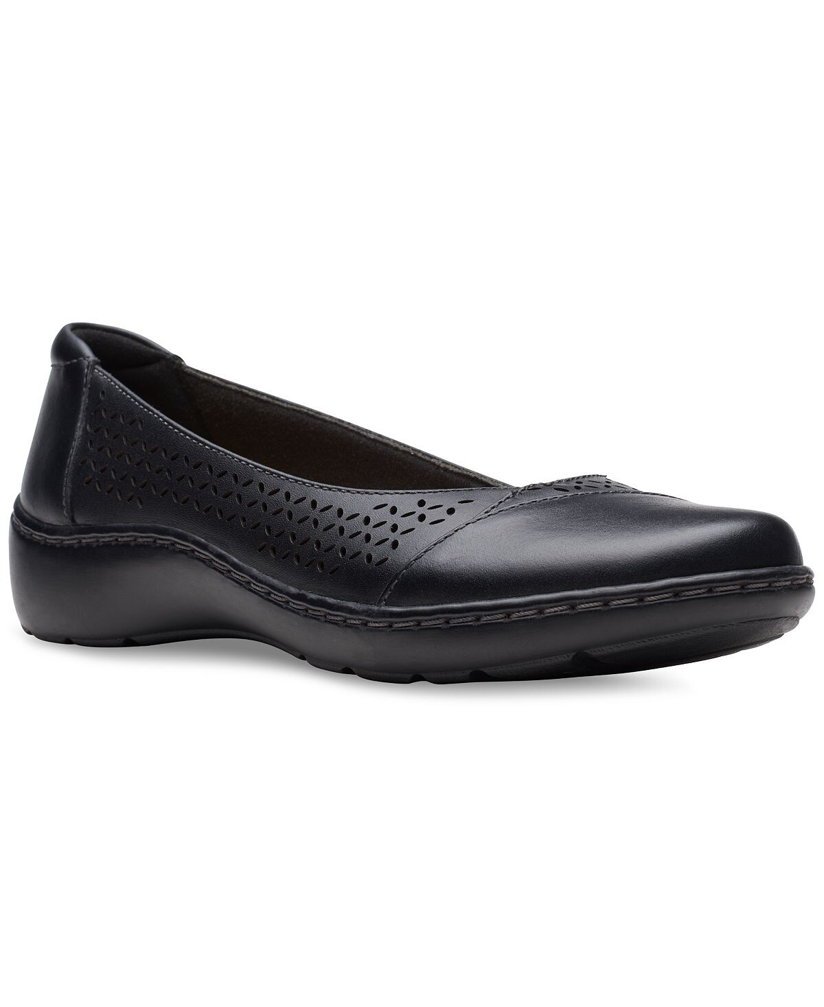 

Женские слипоны Cora Iris на плоской подошве Clarks, черный