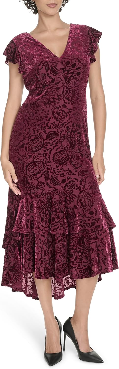 

Женское платье Tommy Hilfiger с рукавами-крылышками, оборками и завышенной талией, Ruby