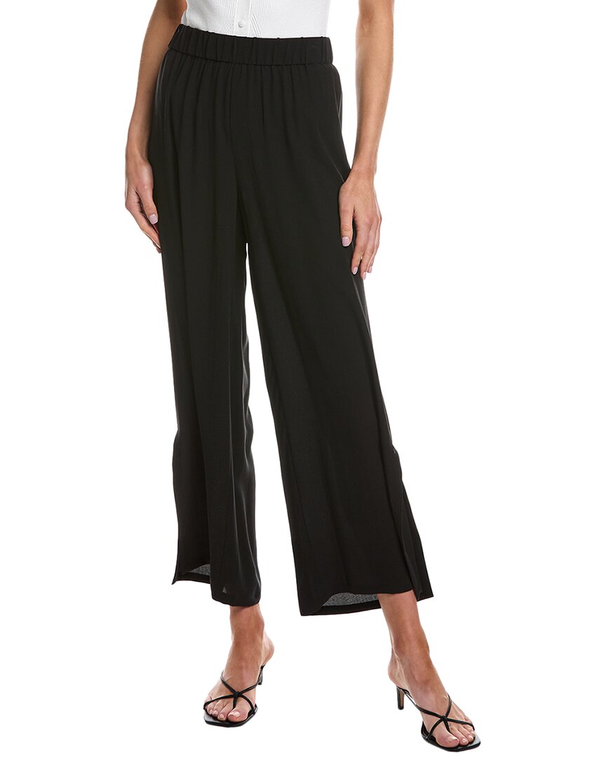 

EILEEN FISHER Шелковые прямые брюки длиной до щиколотки, черный