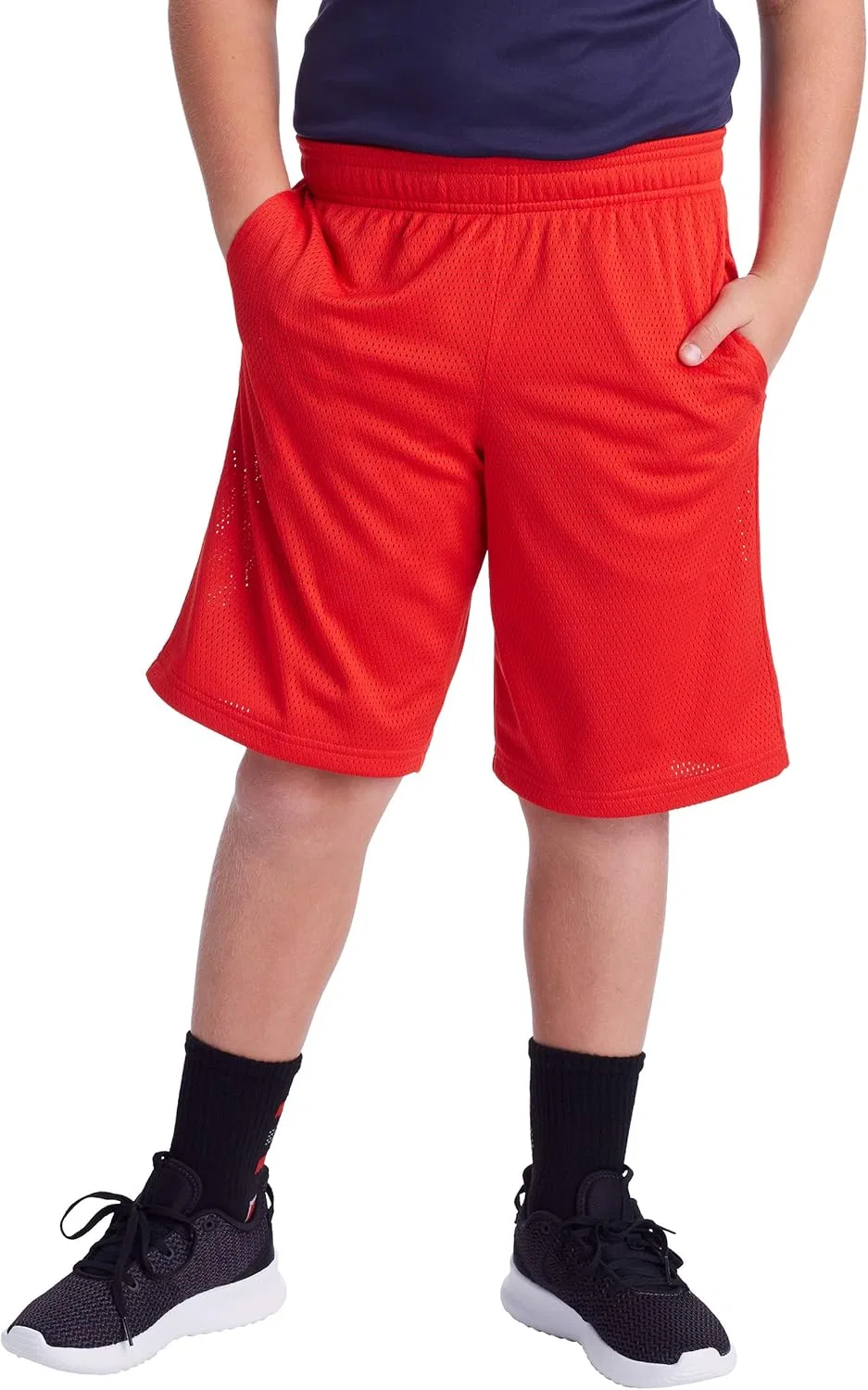 Детские шорты C9 Champion Couchsurfing Core Mesh Shorts - длина внутреннего шва 23 см, Red Puree — фото 3