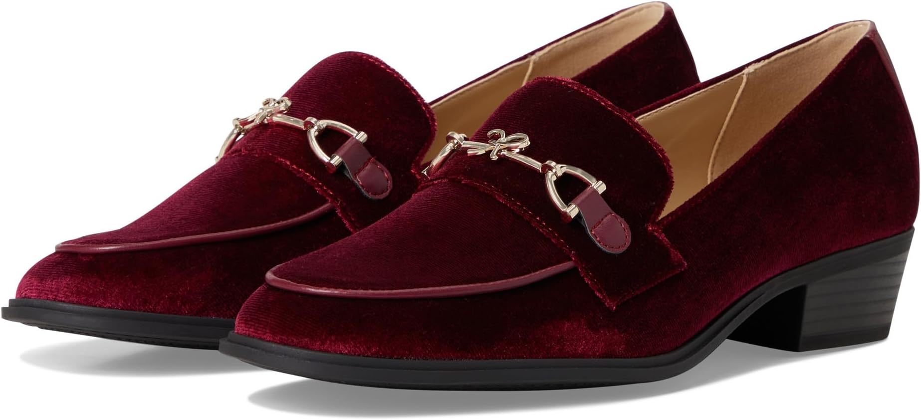 Лоферы Bandolino Rummie, цвет Dark Red Velvet