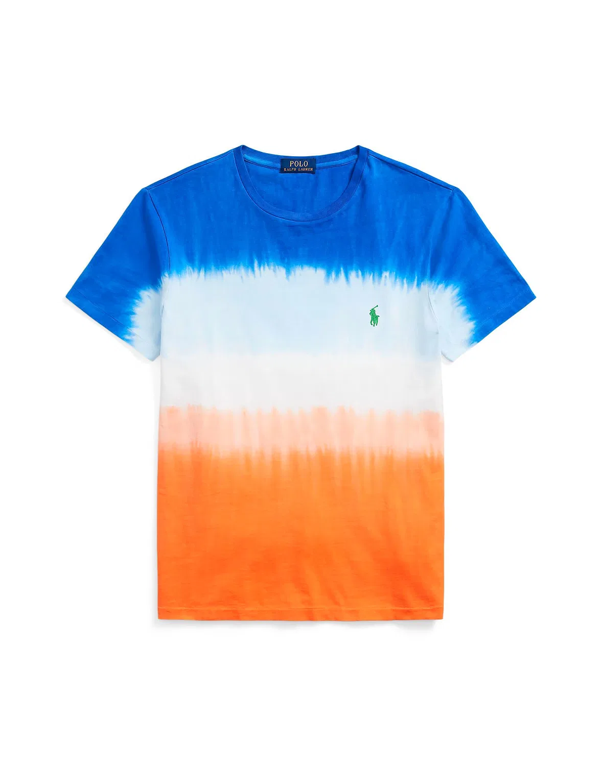 Футболка Custom Slim Fit Tie-Dye POLO RALPH LAUREN Ярко-синяя