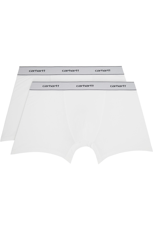 

Два белых хлопковых боксера Carhartt Work In Progress, мультиколор