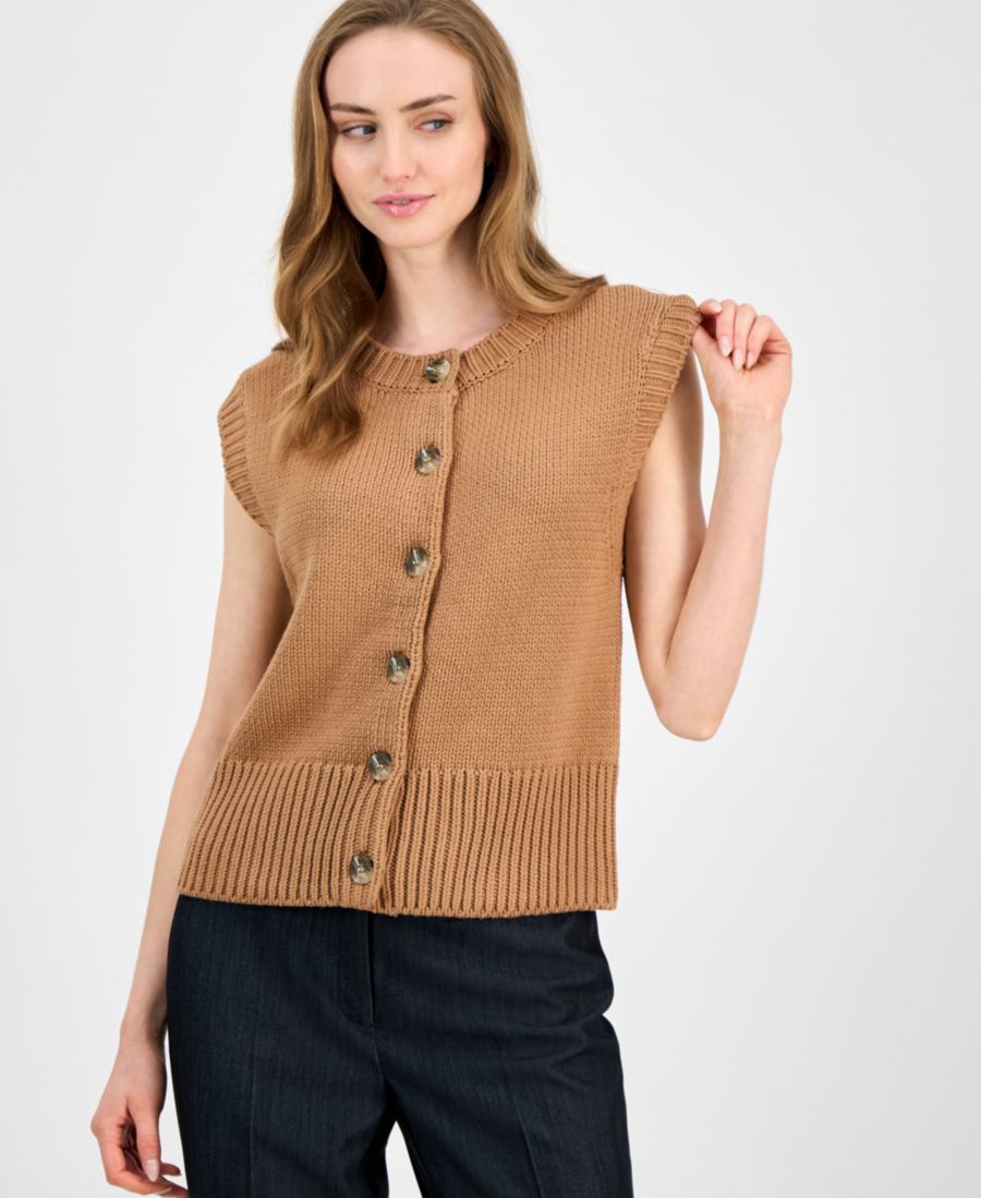 

Женский кардиган с короткими рукавами, размеры P/XXS-XXL Anne Klein, Vicuna