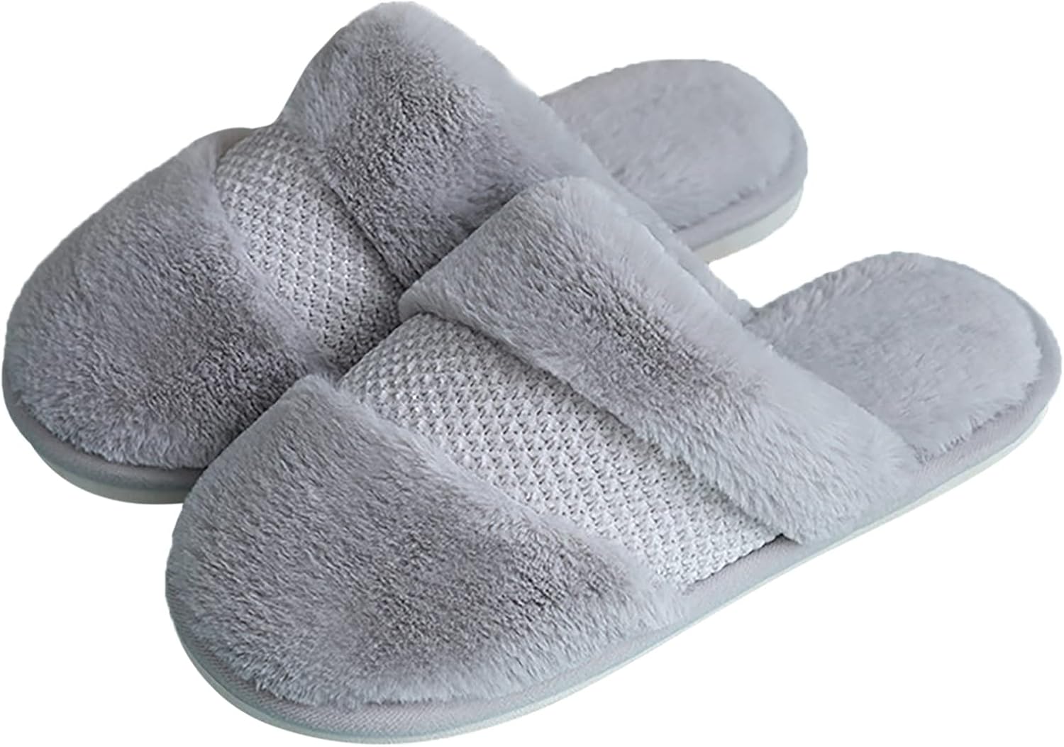 

Мужские зимние тапочки KRIDDR, удобные, теплые и пушистые, для дома, серый