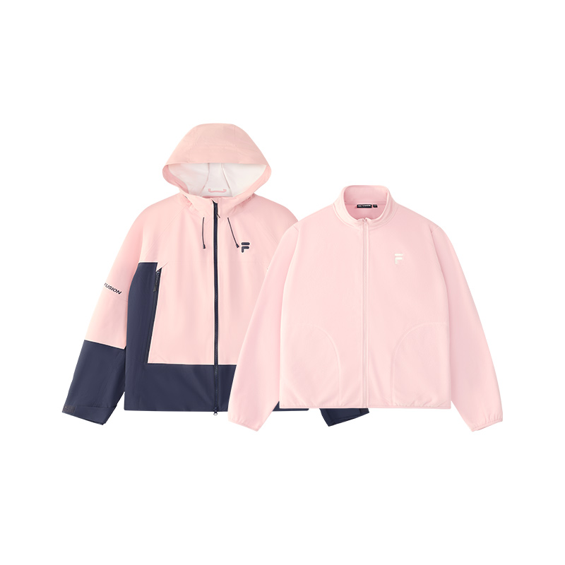 

FILA FUSION Куртка унисекс из кожи грязе-розового цвета