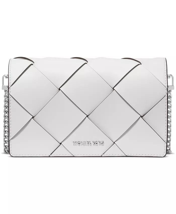 

Jet Set Small Flap Chain Leather Crossbody Michael Kors, белый
