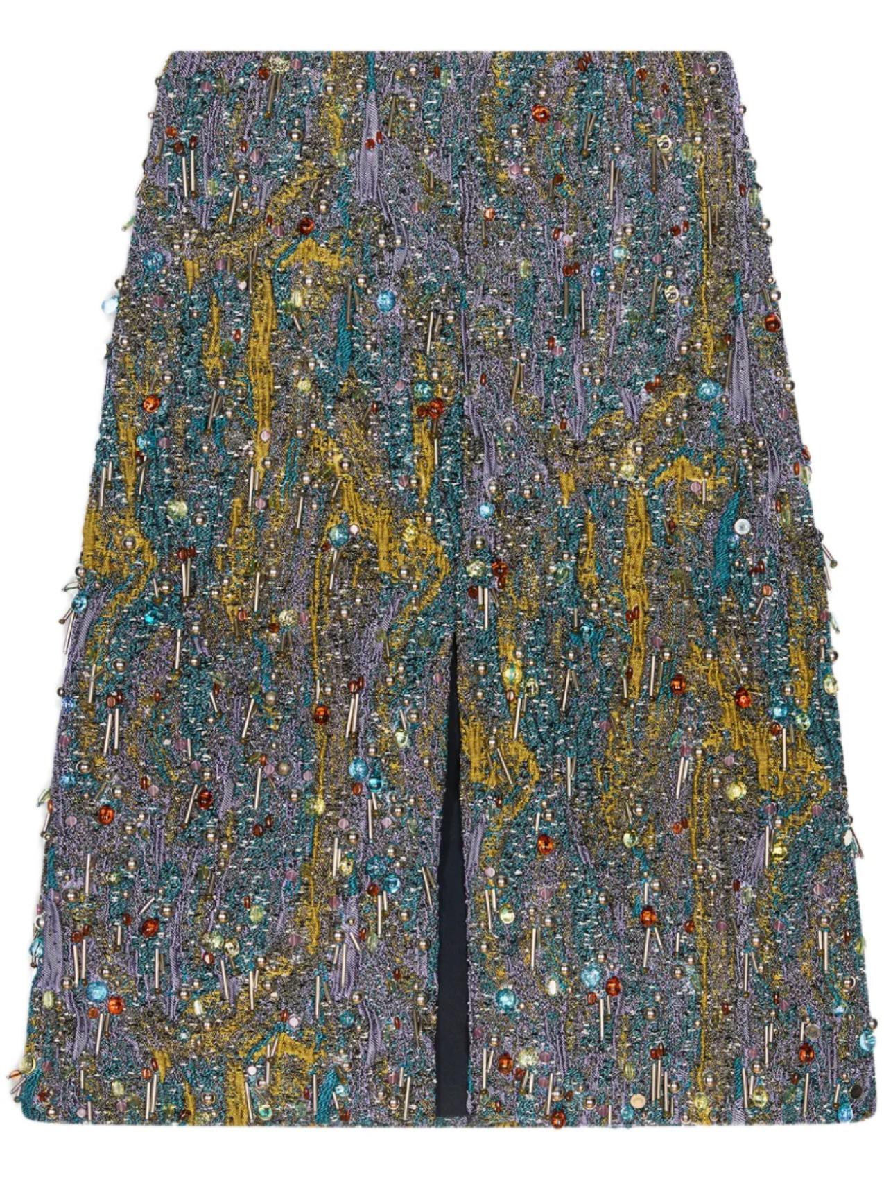 

DRIES VAN NOTEN жаккардовая юбка мини, желтый