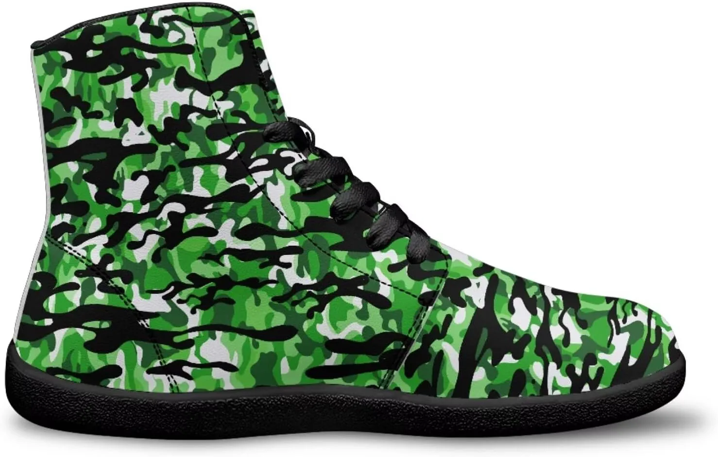 Мужские высокие кроссовки Barefoot с широкой коробкой для пальцев, подошвой с нулевым уклоном, противоскользящие, для походов и бега, ботинки до щиколотки Xixirimido, камуфляж — фото 2