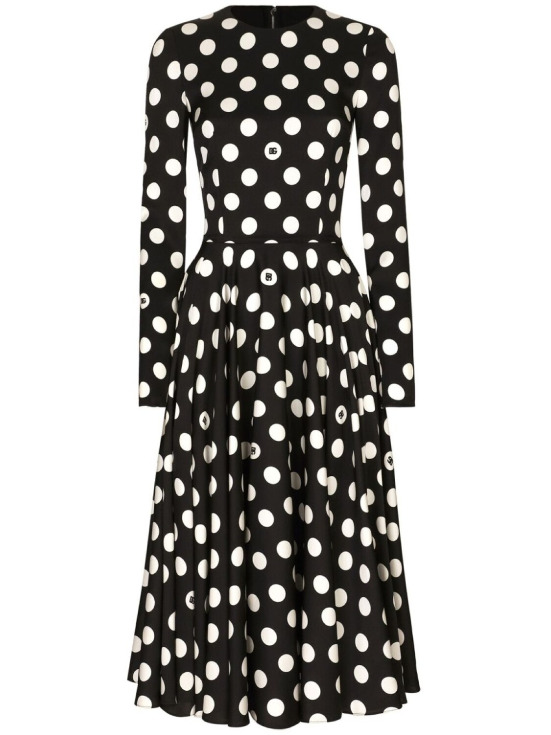 

Dolce & Gabbana платье миди в горох, черный