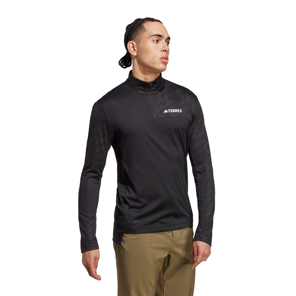 

Спортивный топ adidas Terrex Multi Half Zip, черный