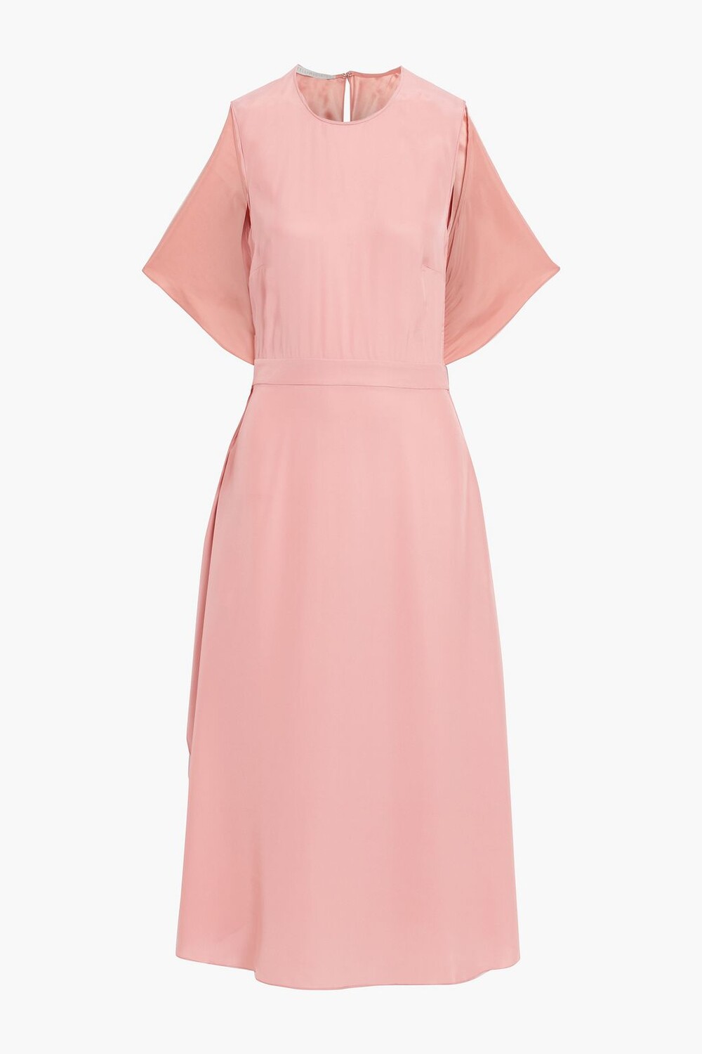 

Платье миди Rosa из шелкового атласа с драпировкой и эффектом кейпа STELLA MCCARTNEY, розовый