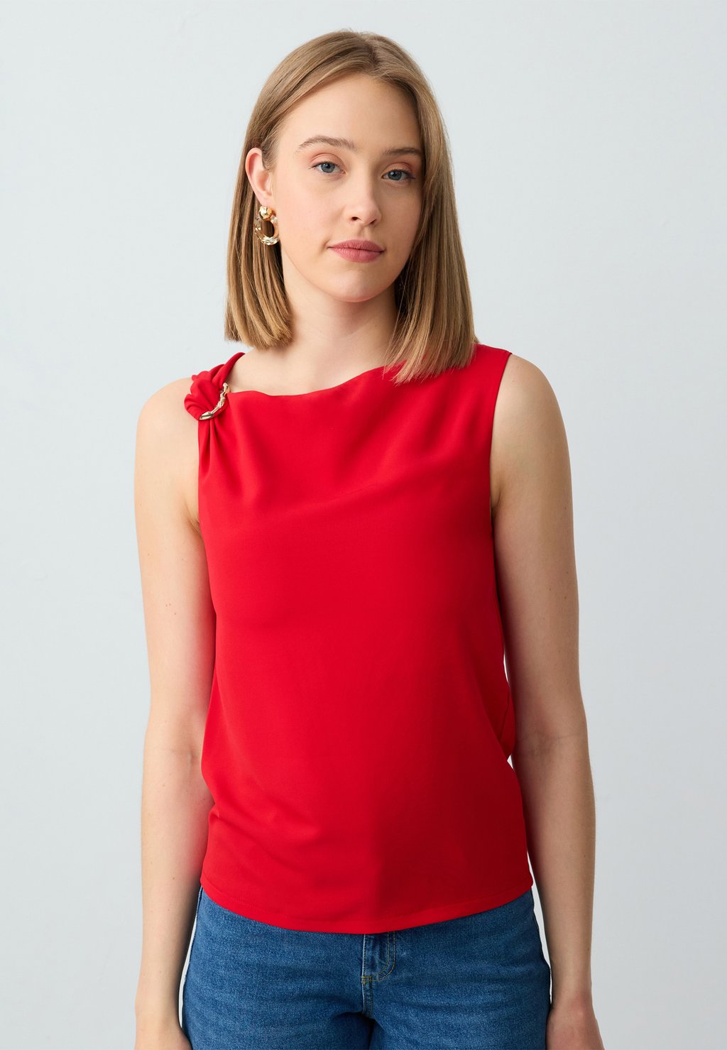 

Блуза STRAIGHT CUT BOAT NECK SLEEVELESS - Top Jimmy Key, красный