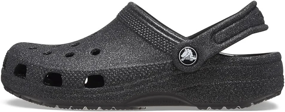 Детские кроксы Crocs Classic с блестками, черный — фото 4