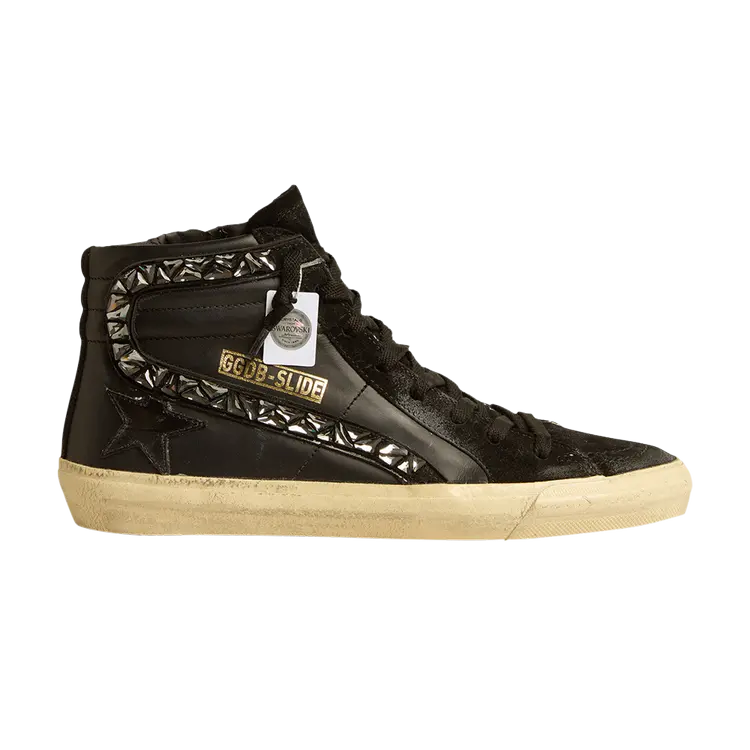 Кроссовки Golden Goose Swarovski x Golden Goose Wmns Slide Sneaker, черный