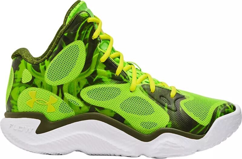 

Баскетбольные кроссовки Under Armour Curry Spawn FloTro, белый/желтый